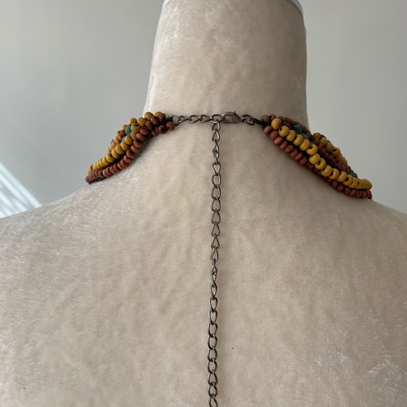 ✨Beaded Earthy Wood Bohemian Boho Necklace✨ - Picture 3 of 7